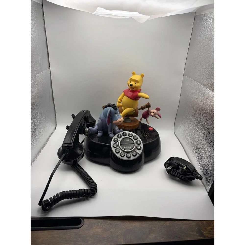 Vintage Disney Winnie Pooh Animated Talking Telephone Eeyore Piglet